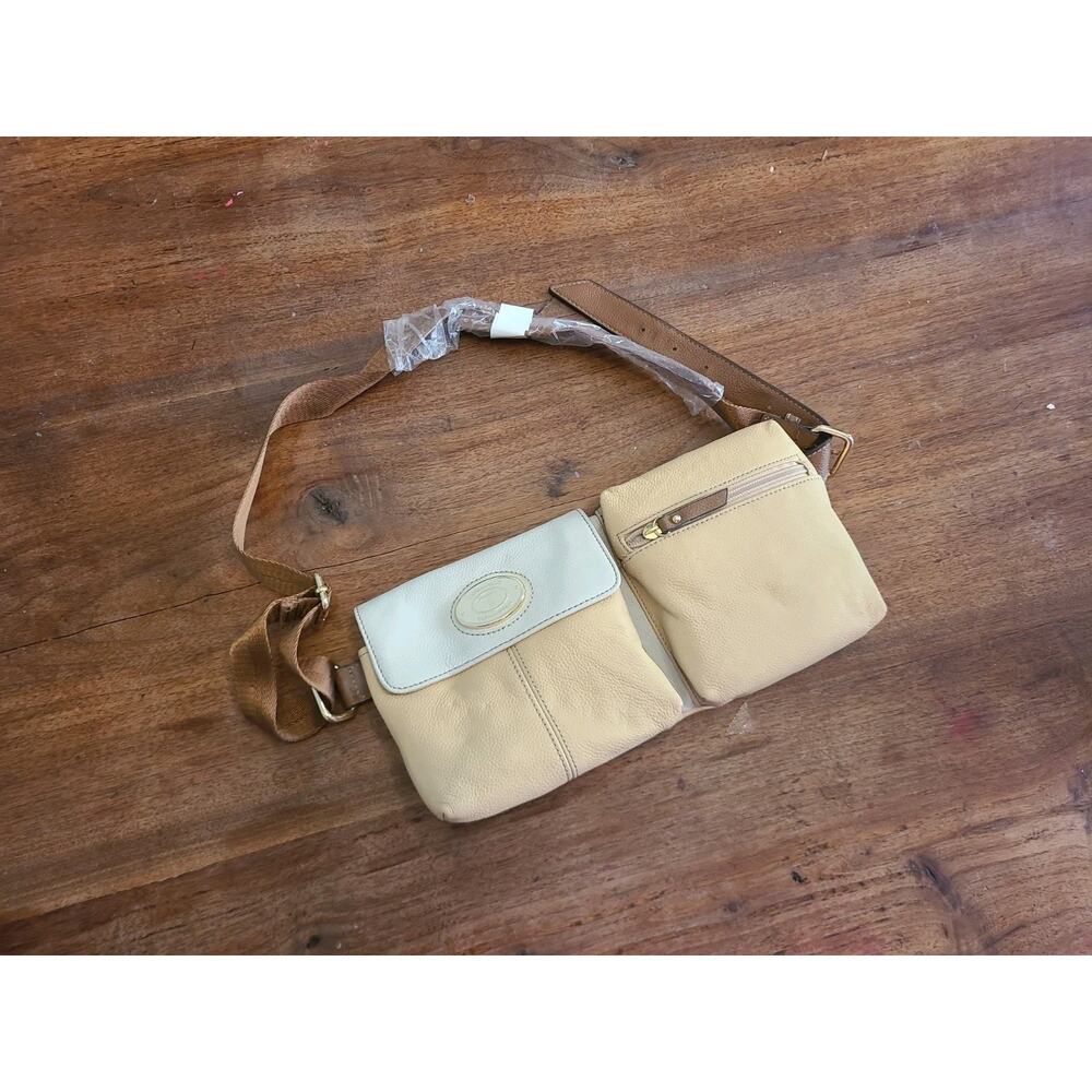 Tignanello Dune Multi-color Leather Crossbody/Belt Bag w/RFID Convertible Waist